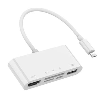 Onten 5-in-1 HUB With Lightning Connector - HDMI, SD, Micro SD Card, USB-A | OTN-75215 Onten 5-in-1 HUB With Lightning Connector - HDMI, SD, Micro SD Card, USB-A | OTN-75215